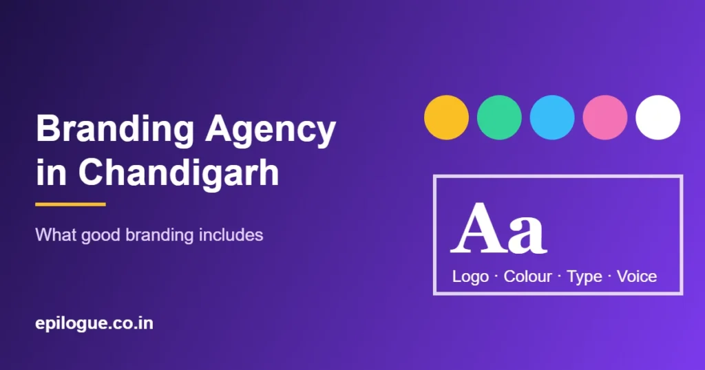 Branding agency in Chandigarh - brand identity elements including logo, colours and typography